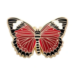 Wings Laced In Red Enamel Pin