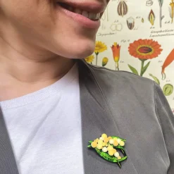 Woven Wattle Mini Brooch