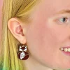 You'Re In"Fox"Icating Enamel Drop Earrings