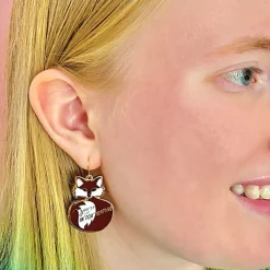 You'Re In"Fox"Icating Enamel Drop Earrings
