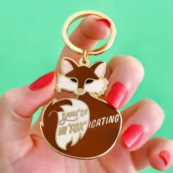 You'Re In"Fox"Icating Enamel Key Charm