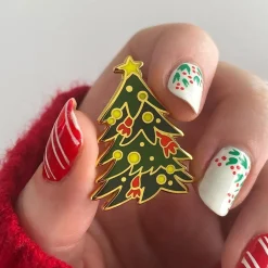 Yuletide Timber Enamel Pin