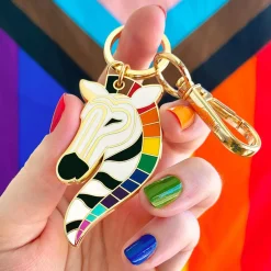 Zelda The Zestful Zebra Enamel Key Ring